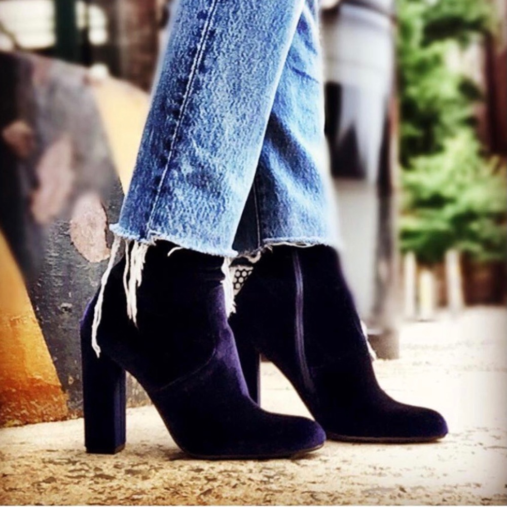 Velvet Ankle Boots